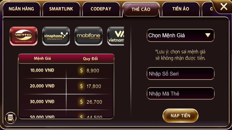 nap tien nhatvip 2 Nạp tiền qua Paywin